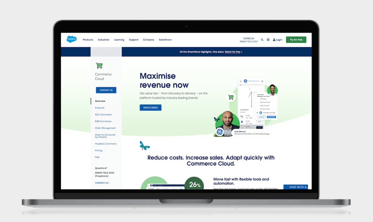 Ecommerce Platforms - Choose Wisely For Your Lifestyle Brand 1 Demandware screenshot in a laptop