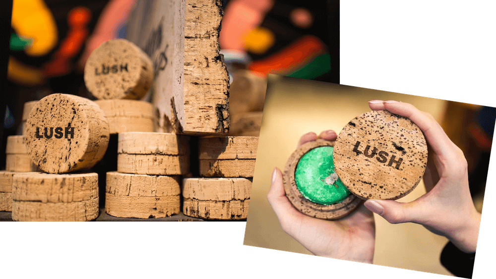 Lush ad with product