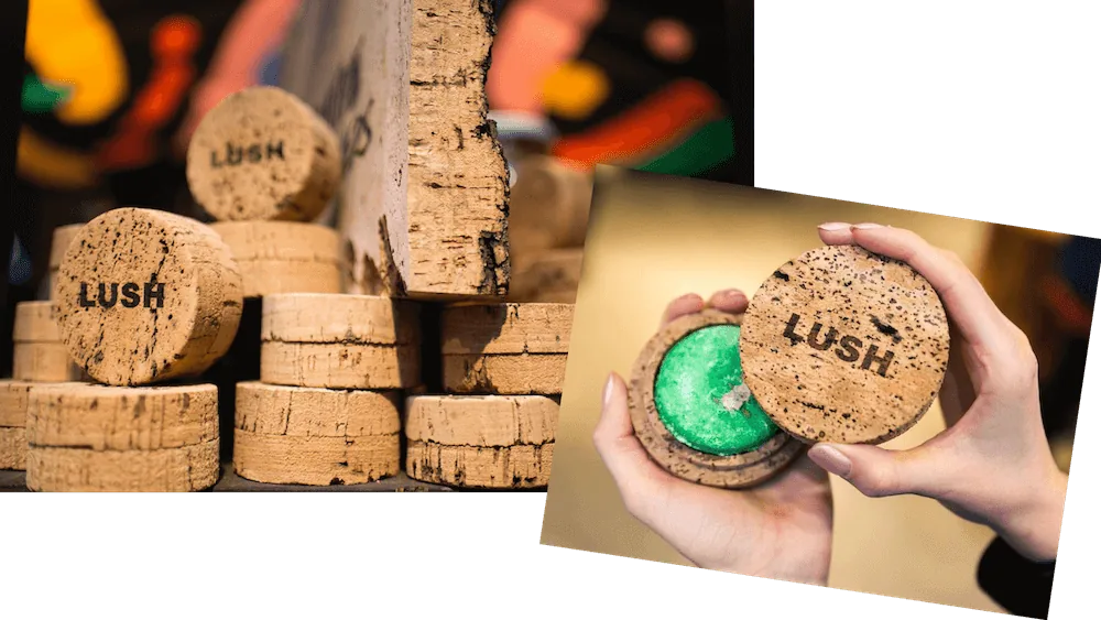 Lush ad with product