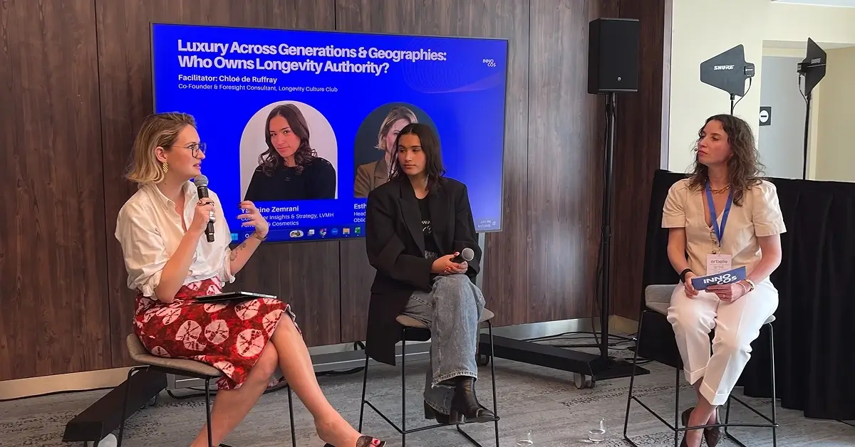 Facilitator: Chloé de Ruffray, Foresight Consultant and Co-Founder, Longevity Culture Club Yasmine Zemrani, Consumer Insights & Strategy, LVMH Perfumes & Cosmetics Esther Moisy-Kirschbaum, Head of Content, Magma & Oblique Forecasting