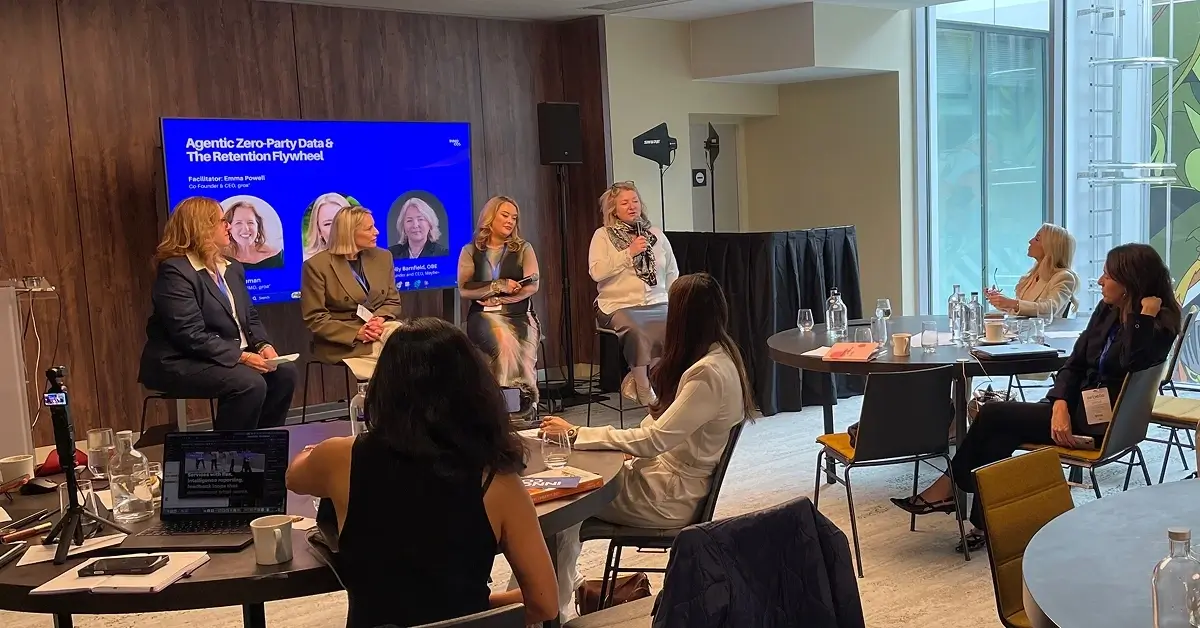 Emma Powell, Founder & CEO groa°; Heidi Henneman, Co-Founder & CMO, groa°; Aoife Teague, Director of Partnerships, OctaneAI; Polly Barnfield OBE - Founder and CEO Maybe*