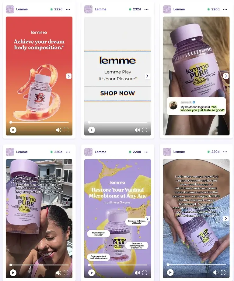 Supplement Marketing 2026: What 500 Top Ads Reveal 5 Lemme ads