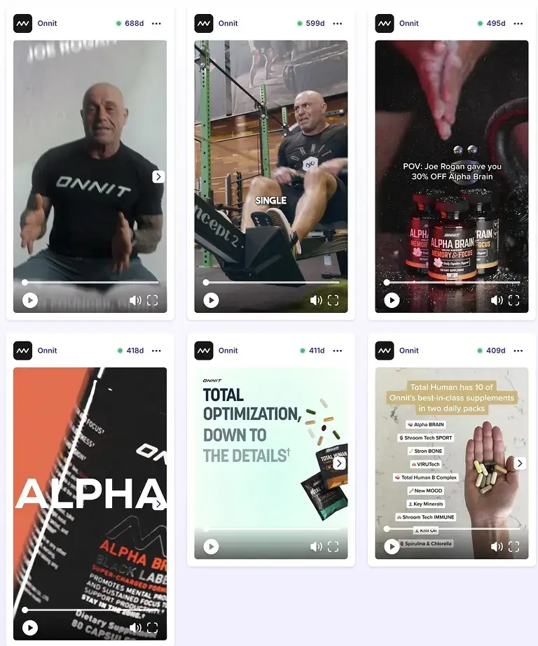 Supplement Marketing 2026: What 500 Top Ads Reveal 4 Onnit ads