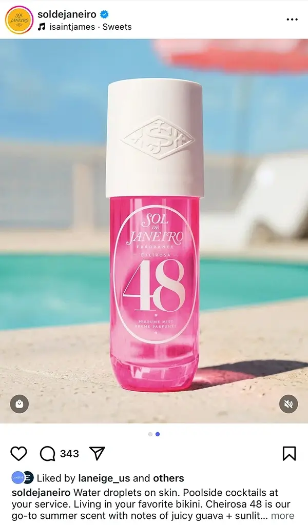 Sol De Janeiro Instagram carousel post